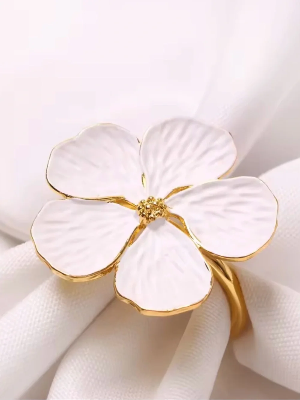 Flower Napkin Rings Set of 12